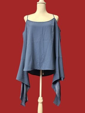 BCBG Maxazria Bare Shoulder Long Sleeve Tunic Top